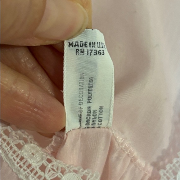 Komar Vintage Pink Nightgown, coquette, dainty, lace, Large - Picture 5 of 5